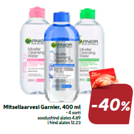 Мицеллярная вода Garnier, 400 мл  -40%
