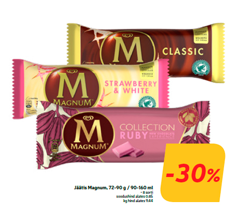 Мороженое, 72-90 г / 90-160 мл  -30%
