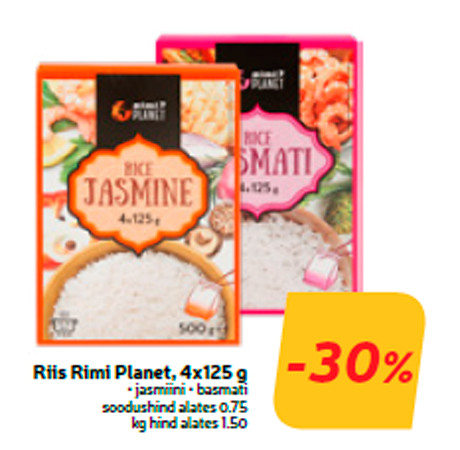 Рис Rimi Planet, 4x125 г  -30%

