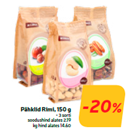 Орехи Rimi, 150 г  -20%
