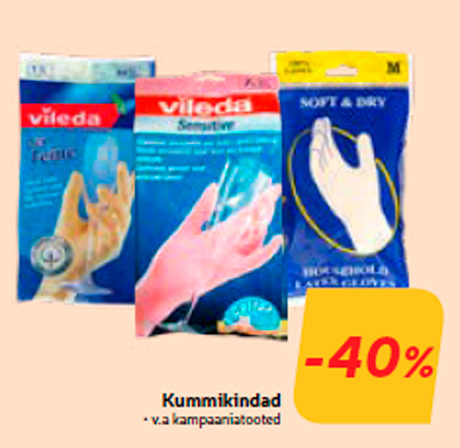 Kummikindad -40%