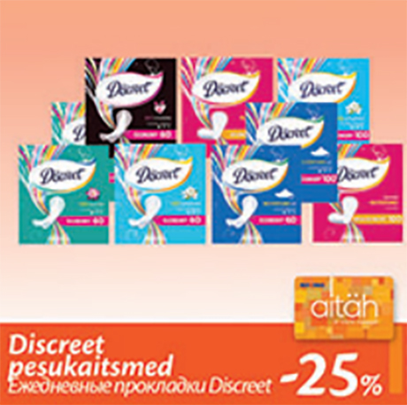 Discreet pesukaitsmed -25%