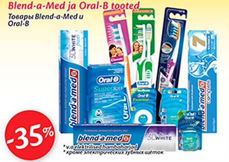 Blend-a-Med ja Oral-B tooted  -35%