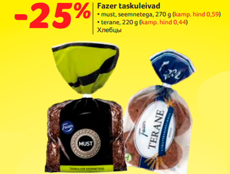 Fazer taskuleivad -25%