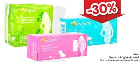 Все гигиенические продукты Simpatic -30%