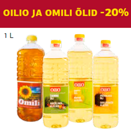 Масла Oilio ja Omili 1 L -20%