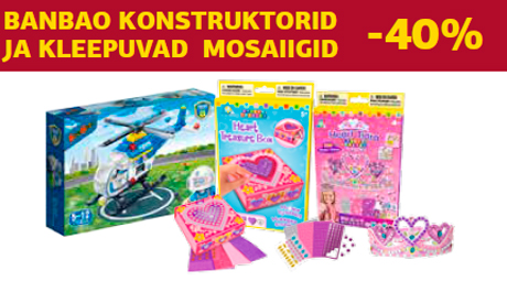 Конструкторы  и клейкая мозаика BanBao -40%
