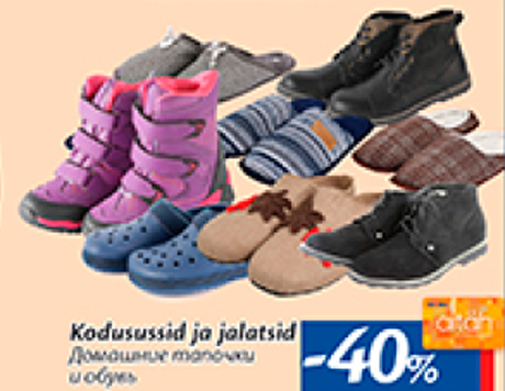 Kodusussid ja jalatsid  -40%