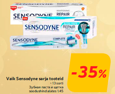 Vaik Sensodyne sarja tooteid  -35%
