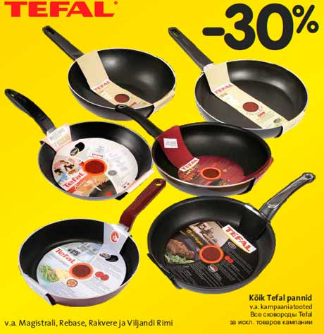 Kõik Tefal pannid -30%