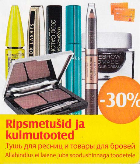 Ripsmetušid ja kulmutooted  -30%