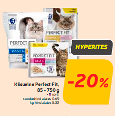 Обед для киски Perfect Fit 85-750 г -20%