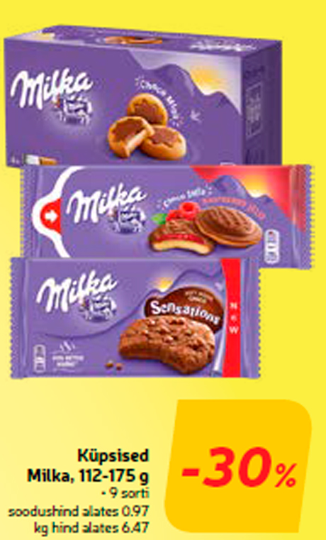 Печенье Milka 112-175 г  -30%
