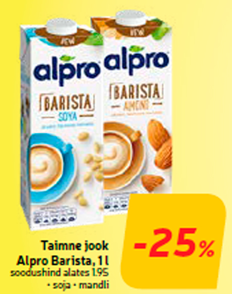 Травяной напиток Alpro Barista, 1 л -25%