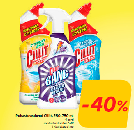 Puhastusvahend Cillit, 250-750 ml  -40%
