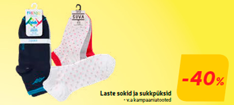 Laste sokid ja sukkpüksid  -40%
