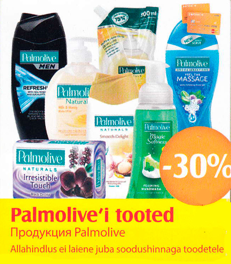 Palmolive´i tooted  -30%