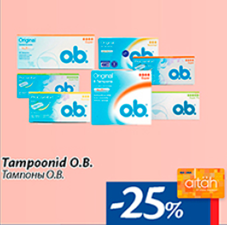 Tampoonid O.B.  -25%