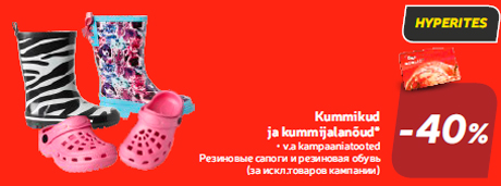 езиновые сапоги и резиновая обувь  -40%
