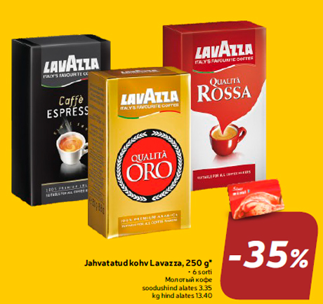 Jahvatatud kohv Lavazza, 250 g*  -35%