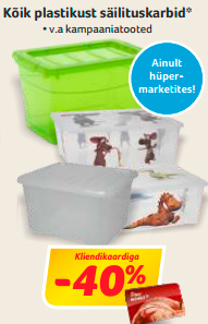Все пластиковые коробки для хранения* -40%
