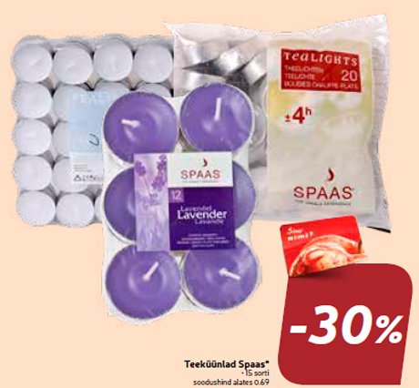 Чайные свечи Spaas *  -30%
