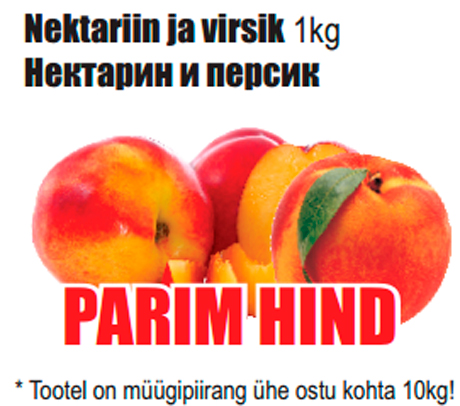 Nektariin ja virsik 1kg - PARIM HIND