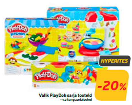 Valik PlayDoh sarja tooteid  -20%
