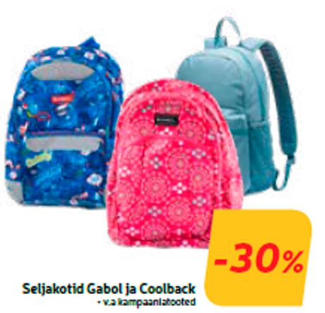 Seljakotid Gabol ja Coolback  -30%
