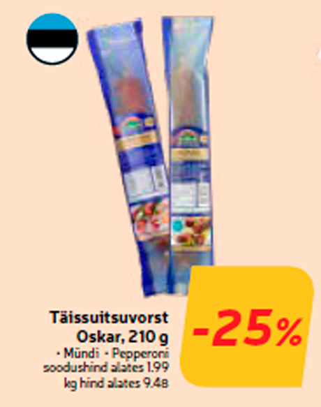 Täissuitsuvorst Oskar, 210 g -25%
