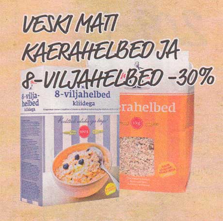 VESKI MATI KAERAHELBED JA 8-VILJAHELBED -30%