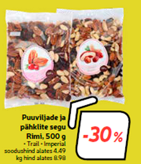 Смесь сухофруктов и орехов Rimi, 500 г  -30%