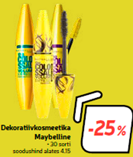 Декоративная косметика Maybelline -25%