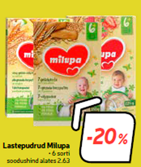 Детская каша Milupa -20%
