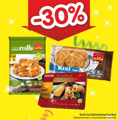 Замороженные кондитерские изделия  -30%