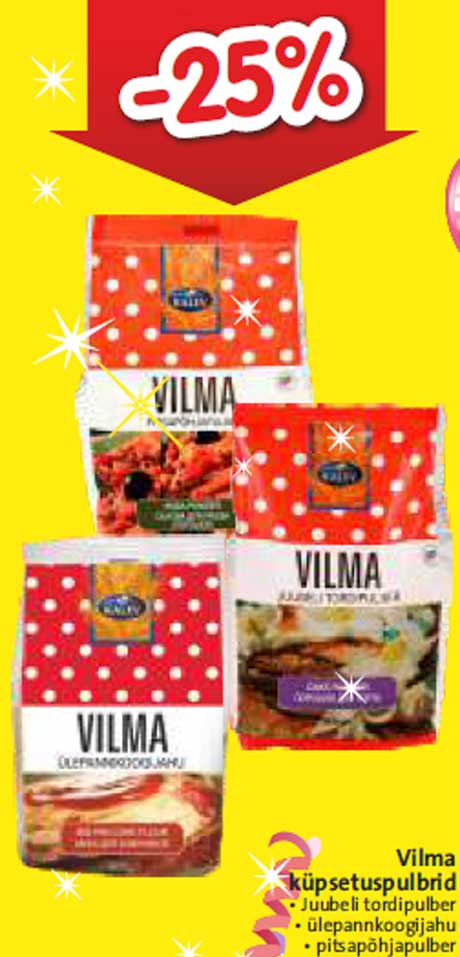 Пекарские порошки Vilma  -25%