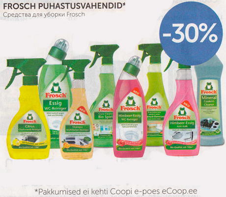 FROSCH PUHASTUSVAHENDID*  -30%