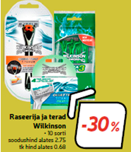 Raseerija ja terad Wilkinson  -30%
