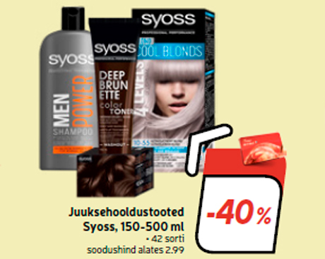 Juuksehooldustooted Syoss, 150-500 ml  -40%
