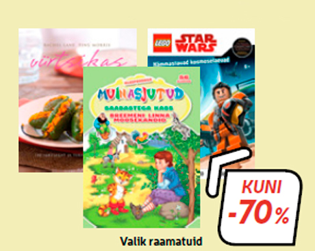 Valik raamatuid -70%