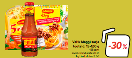 Valik Maggi sarja tooteid, 15-120 g  -30%
