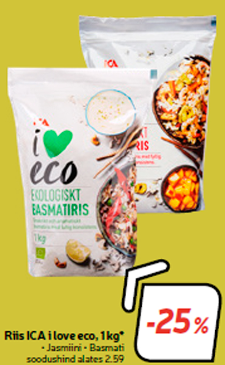 Riis ICA i love eco, 1 kg*  -25%
