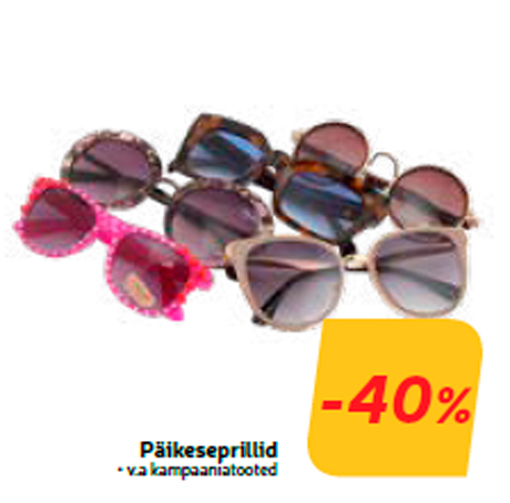 Päikeseprillid  -40%
