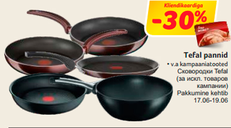 Tefal pannid  -30%