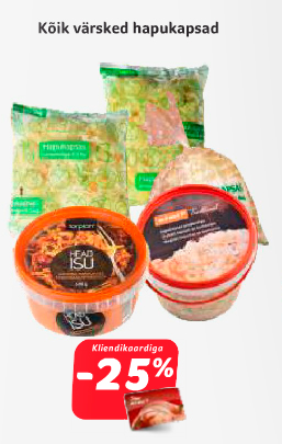 Kõik värsked hapukapsad -25%
