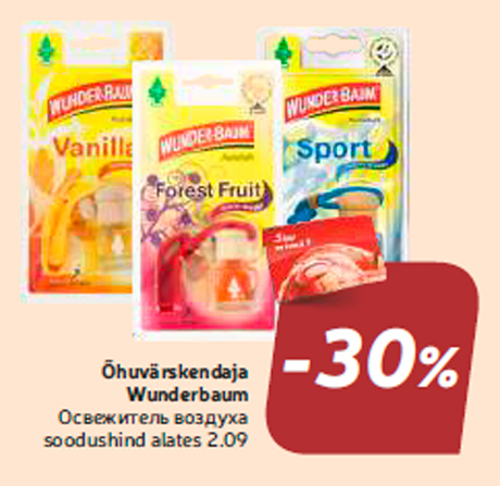 Õhuvärskendaja Wunderbaum  -30%
