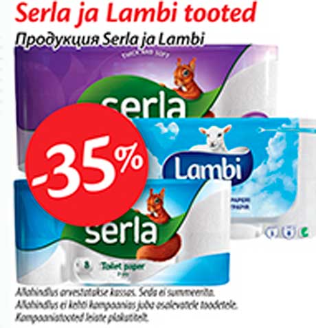 Продукция Serla и Lambi -35%