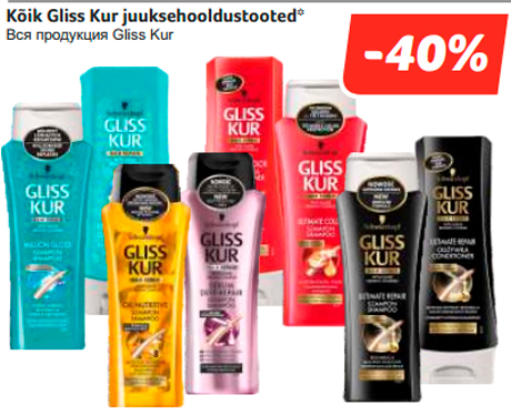 Вся продукция Gliss Kur  -40%