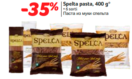 Spelta pasta, 400 g*  -35%