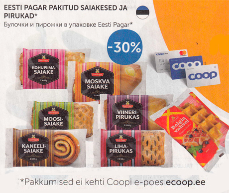 EESTI PAGAR PAKITUD SAIAKESED JA PIRUKAD*  -30%